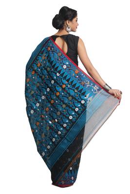 Multicolor Hand Woven Pure Bengal Handloom Saree 3