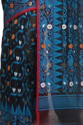 Multicolor Hand Woven Pure Bengal Handloom Saree 4