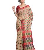 Multicolor Hand Woven Pure Bengal Handloom Saree