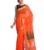 Multicolor Hand Woven Pure Bengal Handloom Saree With Blouse