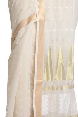Multicolor hand woven pure bengal handloom saree with blouse 4