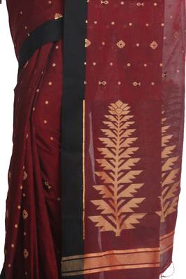 Multicolor hand woven pure bengal handloom saree with blouse 4