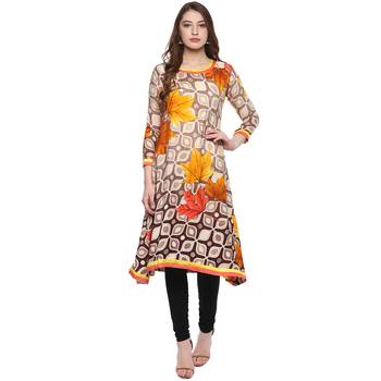 Multicolor printed crepe kurti 1