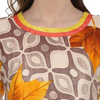 Multicolor printed crepe kurti 4