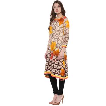 Multicolor printed crepe kurti 5