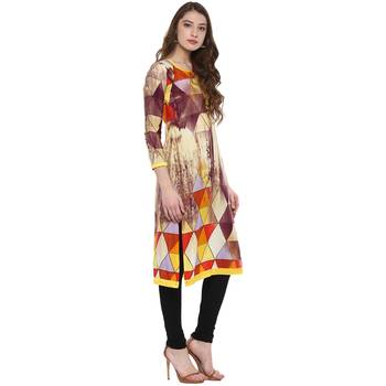  Multicolor printed crepe Women kurti 2