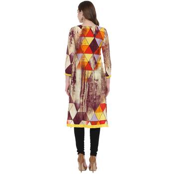  Multicolor printed crepe Women kurti 3