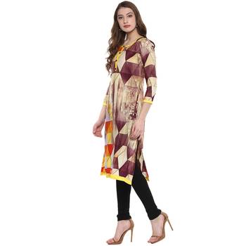  Multicolor printed crepe Women kurti 5