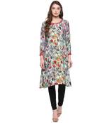 Ridan Women Multicolor printed crepe kurti