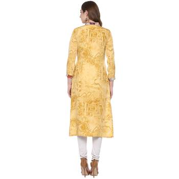 Multicolor women  printed crepe straight kurti  3