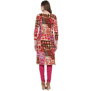 Multicolor printed crepe kurti 3