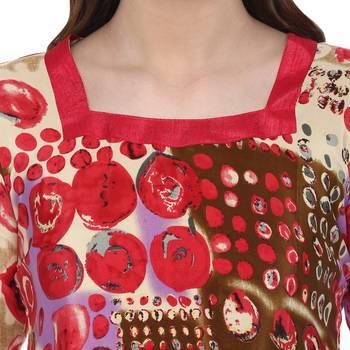 Multicolor printed crepe kurti 4