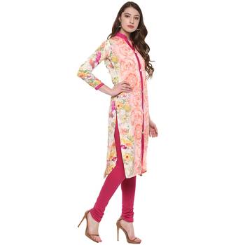 Multicolor printed crepe kurti 2