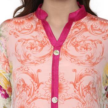 Multicolor printed crepe kurti 3