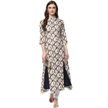Multicolor printed rayon kurti 2