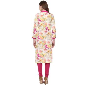 Multicolor printed crepe kurti 4