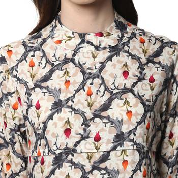Multicolor printed rayon kurti 4