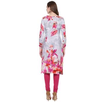  Multicolor printed crepe Women kurti 3