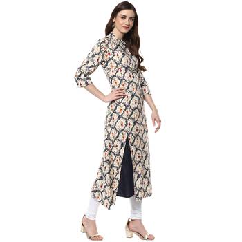 Multicolor printed rayon kurti 5