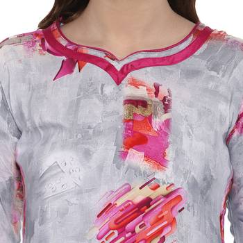  Multicolor printed crepe Women kurti 4