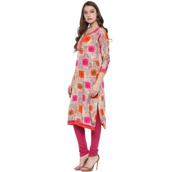  Multicolor printed Women  crepe kurti 5