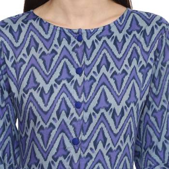 Blue printed rayon kurti 5