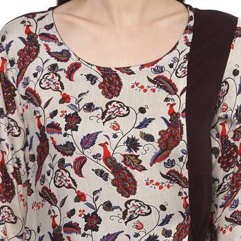  Brown  Rayon Double Layered Kurti 4