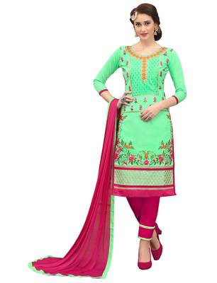 Green Embroidered Cotton Salwar 1