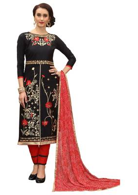 Black Embroidered Cotton Salwar 1