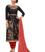 Black Embroidered Cotton Salwar