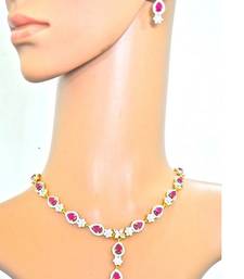 Ruby Diamond Necklace Set