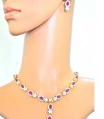 Ruby Diamond Necklace Set
