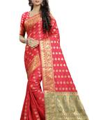  multicolor printed cotton silk saree with blouse