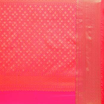 Blue woven patola saree with blouse 4