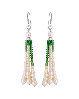 Silver pearl earrings 1