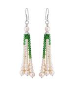 Silver pearl earrings