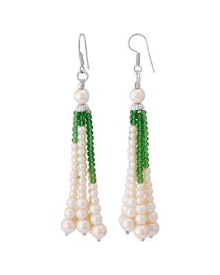 Silver pearl earrings 2