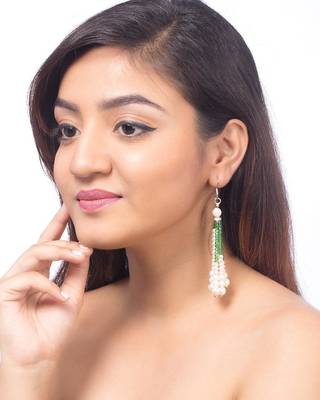 Silver pearl earrings 3