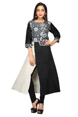 Multicolor Hand Woven Cotton Stitched Kurti 1