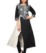 Multicolor Hand Woven Cotton Stitched Kurti