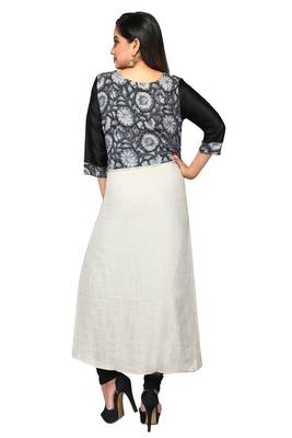 Multicolor Hand Woven Cotton Stitched Kurti 4