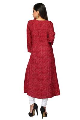 Multicolor Hand Woven Cotton Stitched Kurti 2