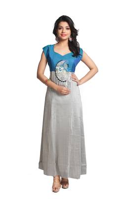 Multicolor Hand Woven Silk Stitched Kurti 1