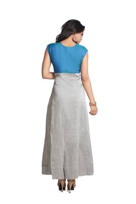 Multicolor Hand Woven Silk Stitched Kurti 3