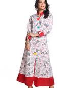 Multicolor Hand Woven Cotton Stitched Kurti