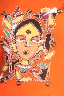 Multicolor Hand Woven Rayon Stitched Kurti