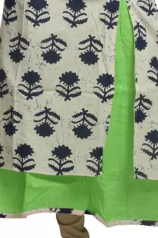 Multicolor Hand Woven Cotton Stitched Kurti