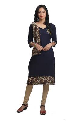 Multicolor Hand Woven Cotton Stitched Kurti 1