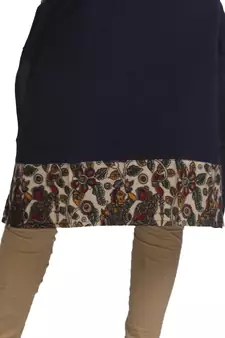 Multicolor Hand Woven Cotton Stitched Kurti