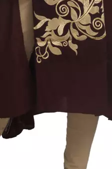 Multicolor Hand Woven Silk Stitched Kurti
